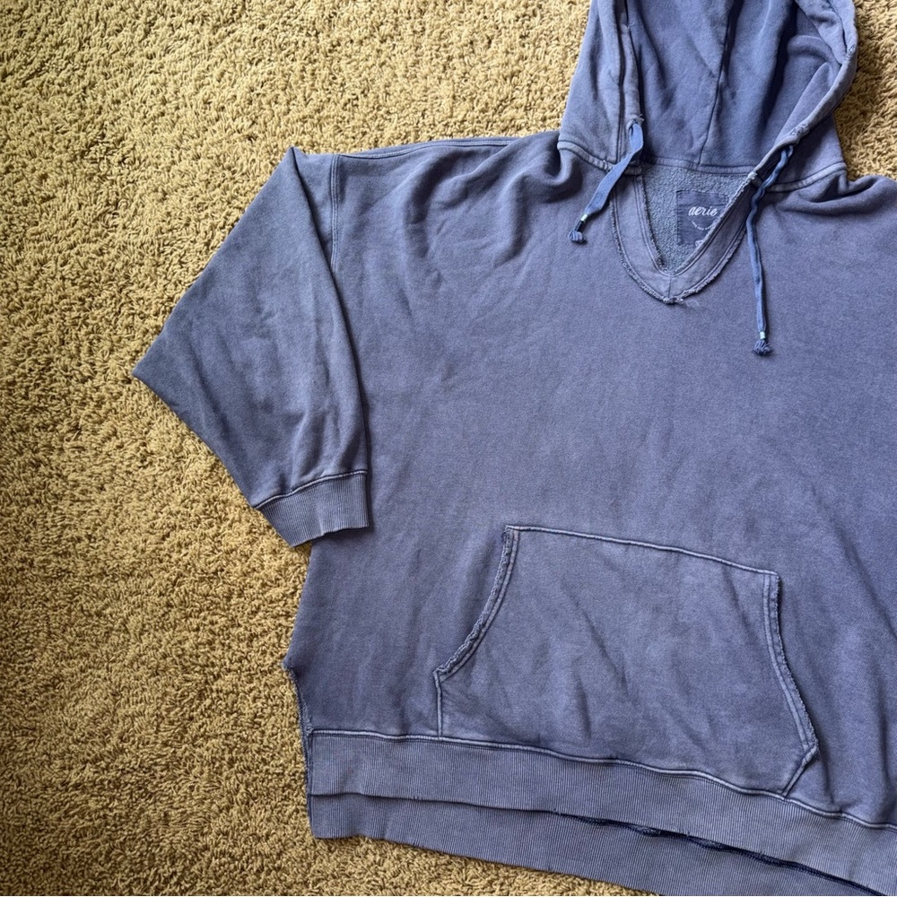 Women’s Aerie Barefoot Hoodie Blue Size XL - Picture 2 of 6